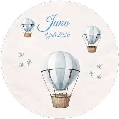 Behangcirkel thema Balloon Dreams Blauw