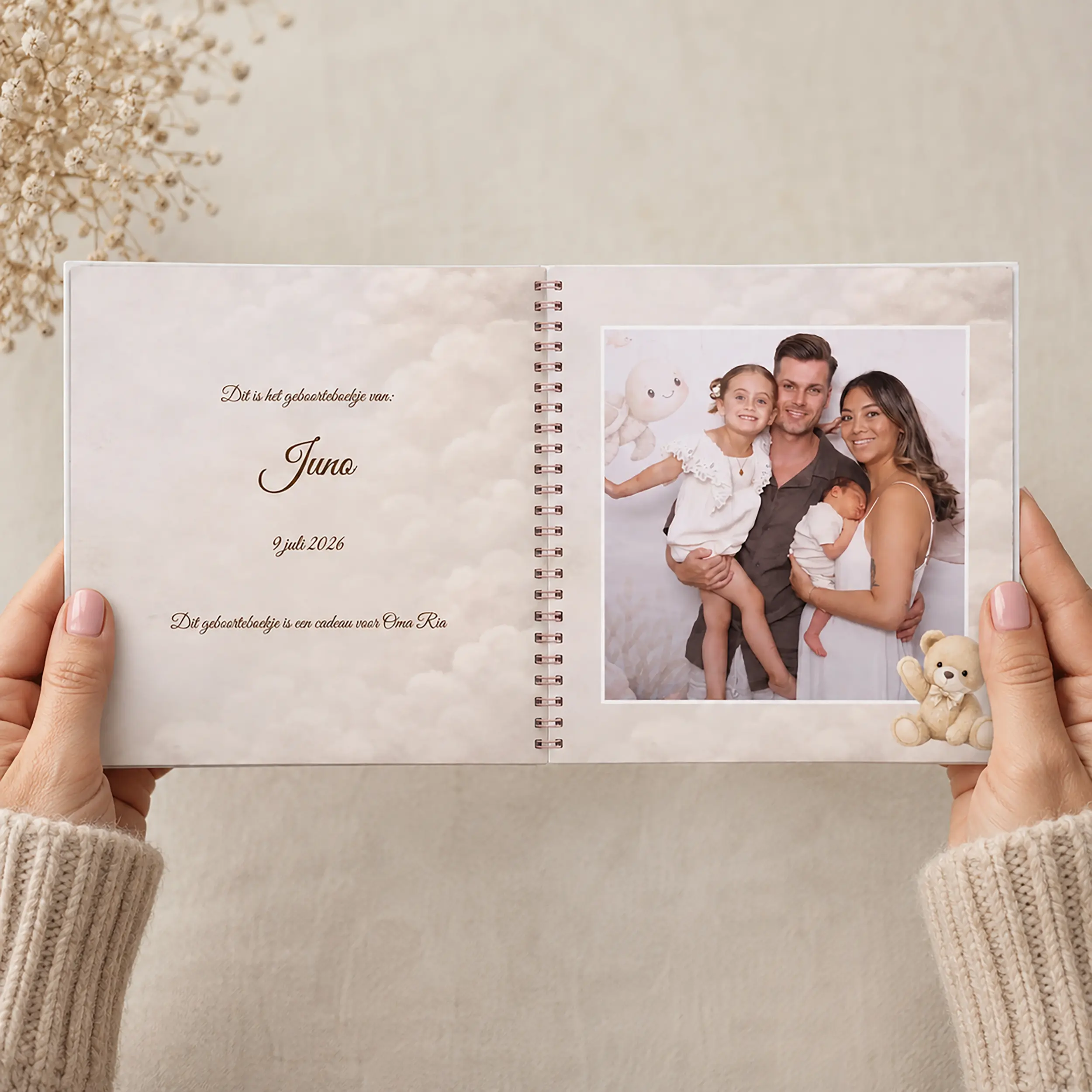 Geboorteboekje met eigen foto's