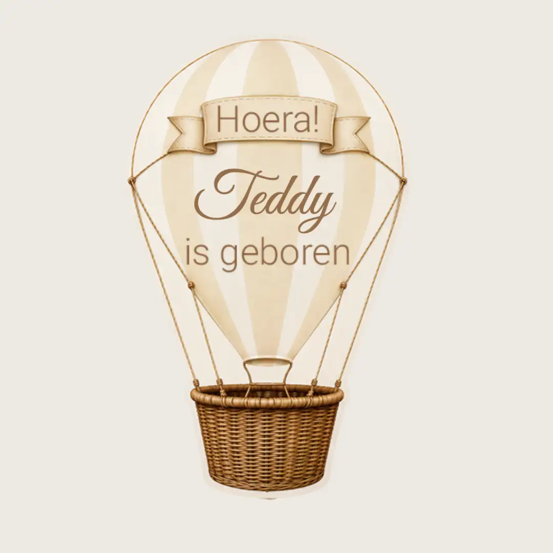 Geboortebord Balloon Dreams thema