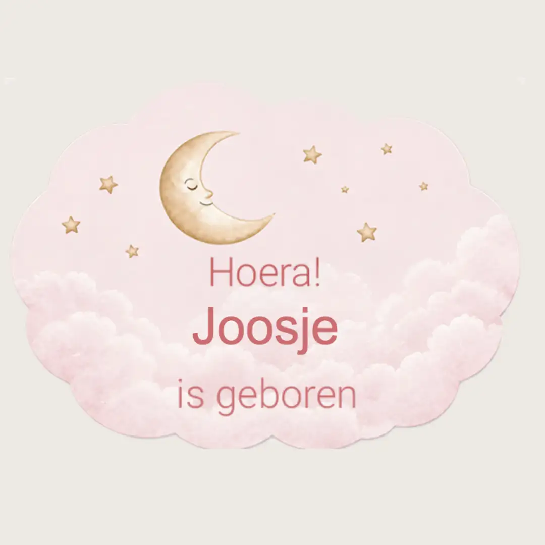 Geboortebord Moon Dreams thema