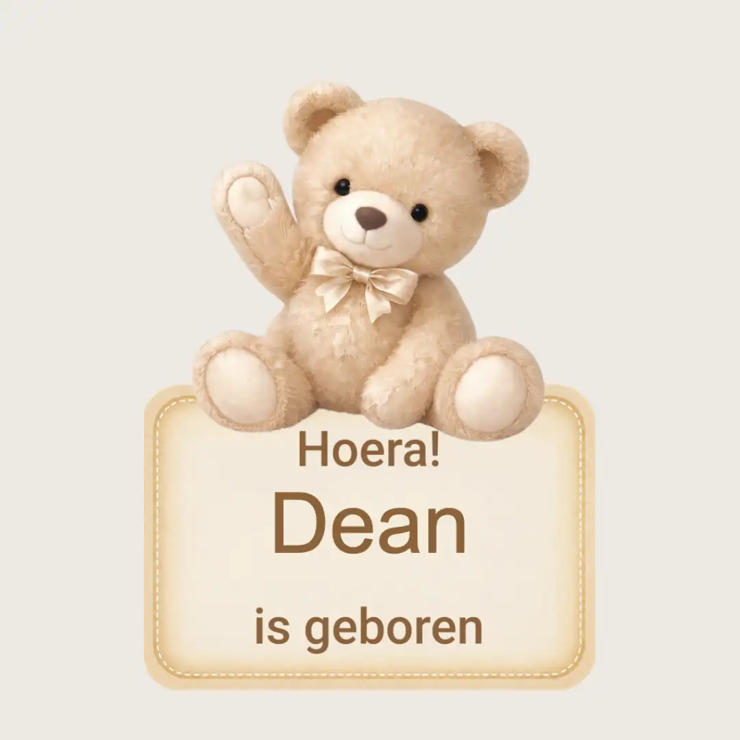 Geboortebord Teddy Dreams thema