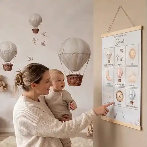 Kijk- en leerposter voor de kinderkamer
