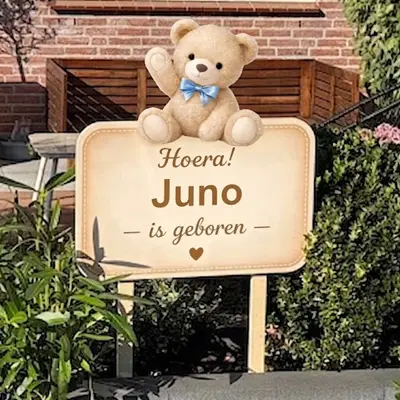 Teddy Dreams geboortebord met naam