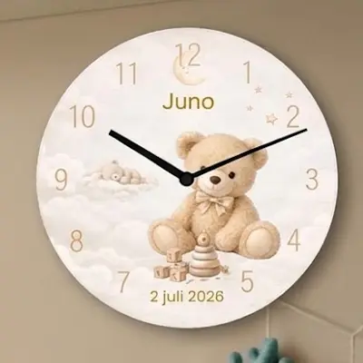 Teddy Dreams geboorteklok met naam